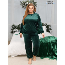 2211-2 Костюм-піжама жіночий махра напівбатал (3 од: 44-46,48-50,52-54)