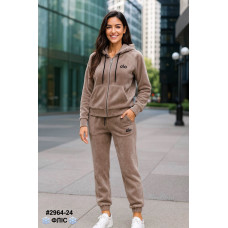 2964-24 Спортивний костюм жіночий турецький двосторонній фліс норма (4 од: 42,4446,48)