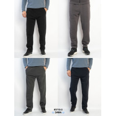 3715-3 Спортивні штани чоловічі тринитка на флісі прямі (мікс кольорів 6 од: 52-54 | універсальний)