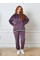 8383-10 Спортивний костюм жіночий на блискавці велюр напівбатал (4 од: 48,50,52,54)