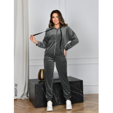 0507-32 Спортивний костюм жіночий на блискавці велюр норма (3 од: 42,44,46)