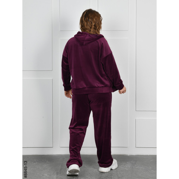 8845-13 Спортивний костюм жіночий на блискавці велюр батал (4 од: 54,56,58,60)