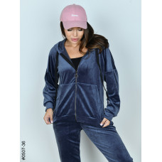 0507-36 Спортивний костюм жіночий на блискавці велюр норма (3 од: 42,44,46)