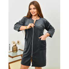 3540-34 Халат жіночий на блискавці напівбатал (3 од: 48,50,52)