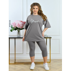 1233-33 Костюм жіночий футболка + бриджі кулір батал (3 од: 54,56,58)