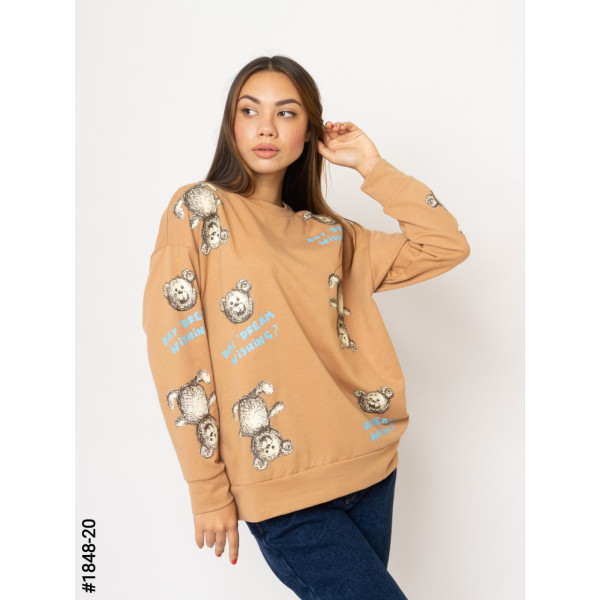 1848-20 Жіночий батнік з принтом норма (3 од: S-M, M-L, L-XL)