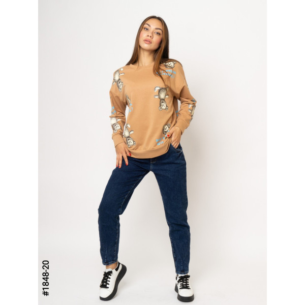 1848-20 Жіночий батнік з принтом норма (3 од: S-M, M-L, L-XL)