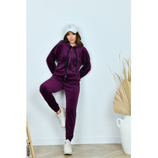 0507-13 Спортивний костюм жіночий на блискавці велюр норма (3 од: 42,44,46)