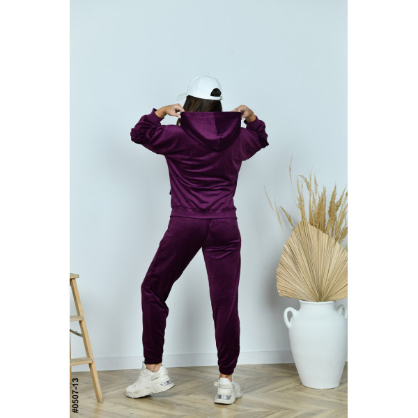 0507-13 Спортивний костюм жіночий на блискавці велюр норма (3 од: 42,44,46)