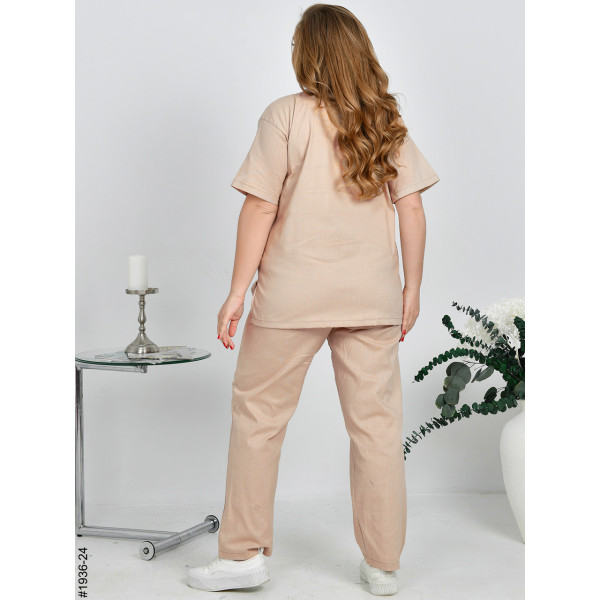 1936-24 Костюм жіночий льон стрейч батал (4 од: 52,54,56,58)