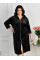 2520-31 Халат жіночий на блискавці з поясом велвелюр батал (3 од: 52-54,56-58,60-62)