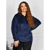 6202-26 Спортивний костюм жіночий велюр напівбатал (4 од: 48,50,52,54)