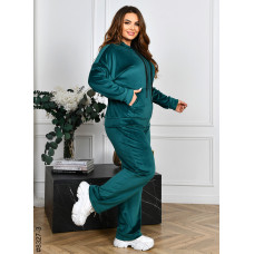 8327-3 Спортивний костюм жіночий на блискавці велюр напівбатал (4 од: 48,50,52,54)