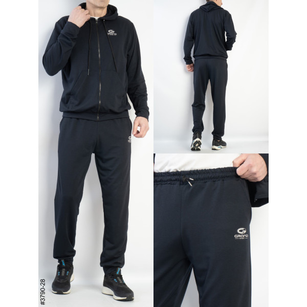 3790-28 Спортивний костюм чоловічий на манжеті двонитка норма (5 од: 48,50,52,54,56)