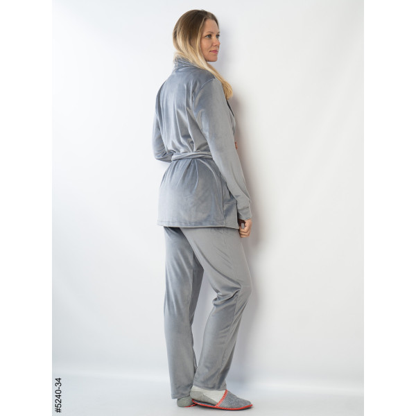 5240-34 Костюм домашній жіночий велюр (3 од: 42-44,46-48,50-52)