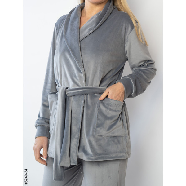 5240-34 Костюм домашній жіночий велюр (3 од: 42-44,46-48,50-52)
