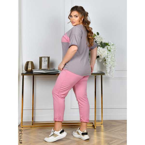 7113-8 Спортивний костюм жіночий двунитка батал (5 од: 52,54,56,58,60)