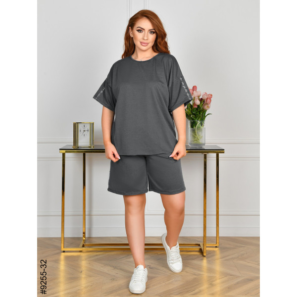 9255-32 Спортивний костюм жіночий двонитка напівбатал (4 од: 48,50,52,54)