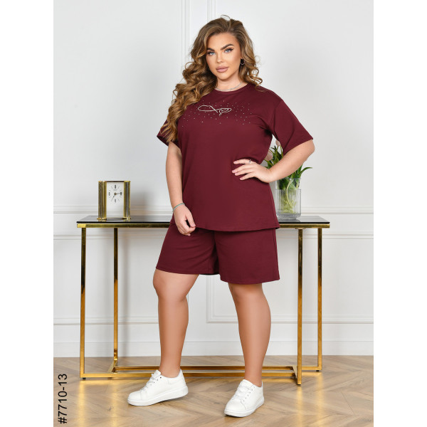 7710-13 Спортивний костюм жіночий турецька двонитка батал (3 од: 54,56,58)