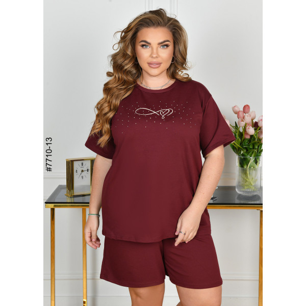 7710-13 Спортивний костюм жіночий турецька двонитка батал (3 од: 54,56,58)