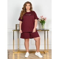 7710-13 Спортивний костюм жіночий турецька двонитка батал (3 од: 54,56,58)