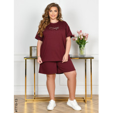 7710-13 Спортивний костюм жіночий турецька двонитка батал (3 од: 54,56,58)