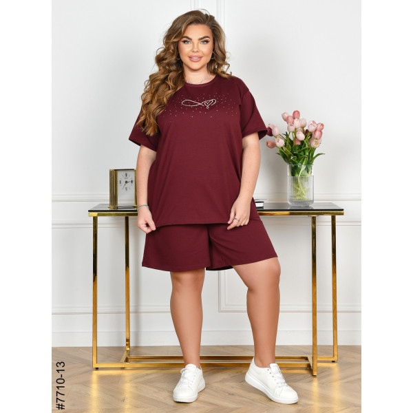 7710-13 Спортивний костюм жіночий турецька двонитка батал (3 од: 54,56,58)