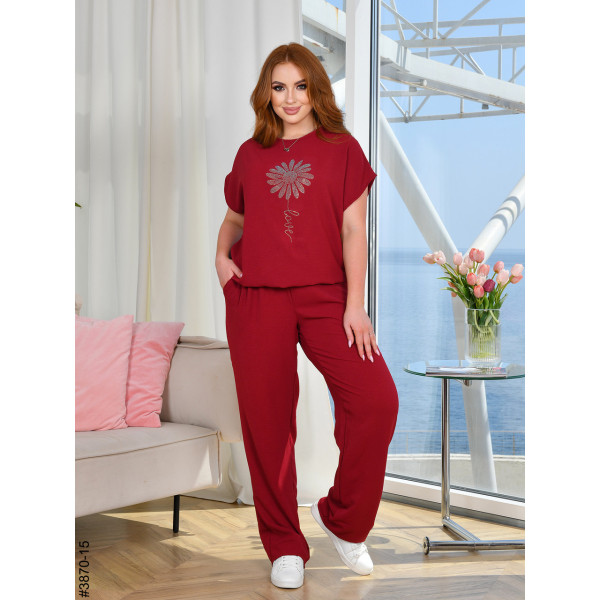 3870-15 Спортивний костюм жіночий креп батал (4 од: 50,52,54,56)