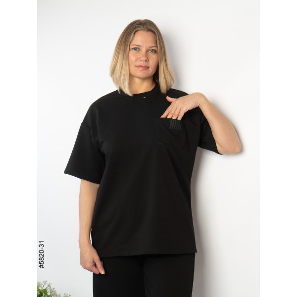 5820-31 Спортивний костюм жіночий турецька двонитка напівбатал (3 од: 46,48,50)