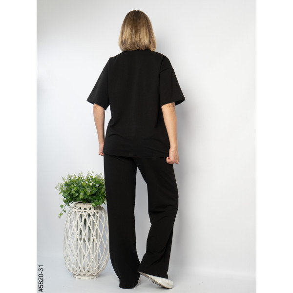 5820-31 Спортивний костюм жіночий турецька двонитка напівбатал (3 од: 46,48,50)