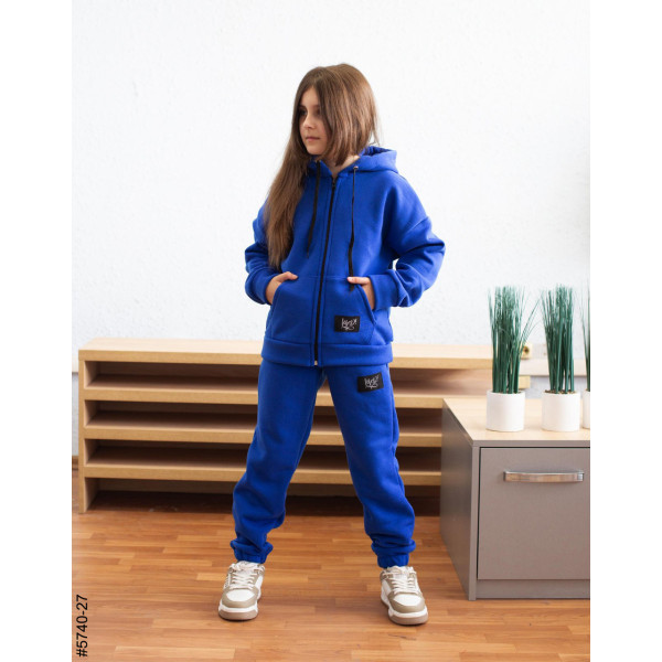 5740-27 Спортивний костюм на блискавці тринитка на флісі підліток (4 од: 36,38,40,42)