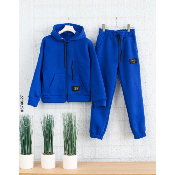 5740-27 Спортивний костюм на блискавці тринитка на флісі підліток (4 од: 36,38,40,42)