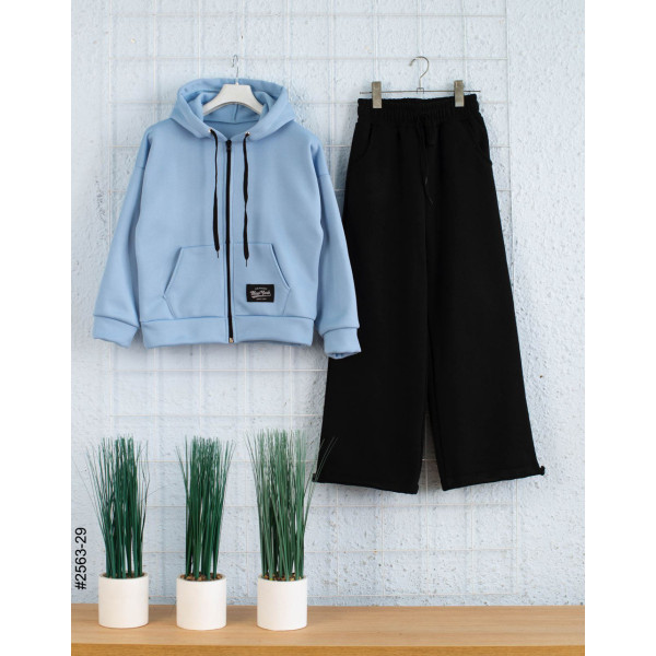 2563-29 Спортивний костюм тринитка на флісі підліток (4 од: 36,38,40,42)