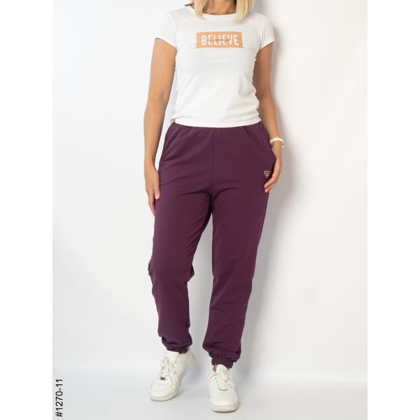 1270-11 Спортивні штани жіночі турецька двунитка напівбатал (4 од: 50,52,54,56)