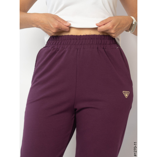 1270-11 Спортивні штани жіночі турецька двунитка напівбатал (4 од: 50,52,54,56)