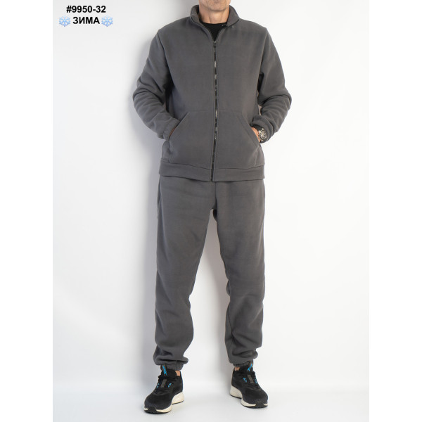 9950-32 Спортивний костюм чоловічий на манжеті щільний фліс норма (4 од: 48,50,52,54)