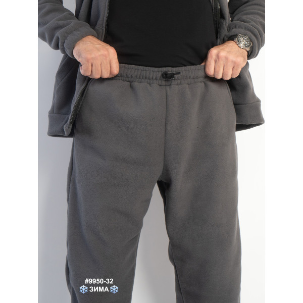 9950-32 Спортивний костюм чоловічий на манжеті щільний фліс норма (4 од: 48,50,52,54)