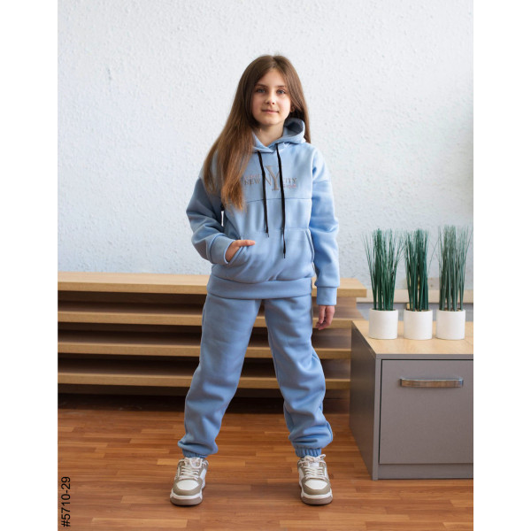 5710-29 Спортивний костюм тринитка на флісі підліток (4 од: 36,38,40,42)