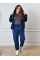 8383-26 Спортивний костюм жіночий на блискавці велюр напівбатал (4 од: 48,50,52,54)