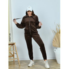 0507-49 Спортивний костюм жіночий на блискавці велюр норма (3 од: 42,44,46)