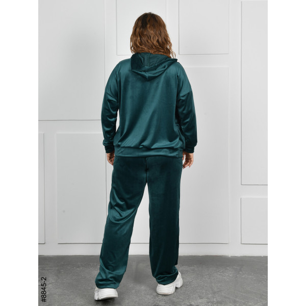 8845-2 Спортивний костюм жіночий на блискавці велюр батал (4 од: 54,56,58,60)