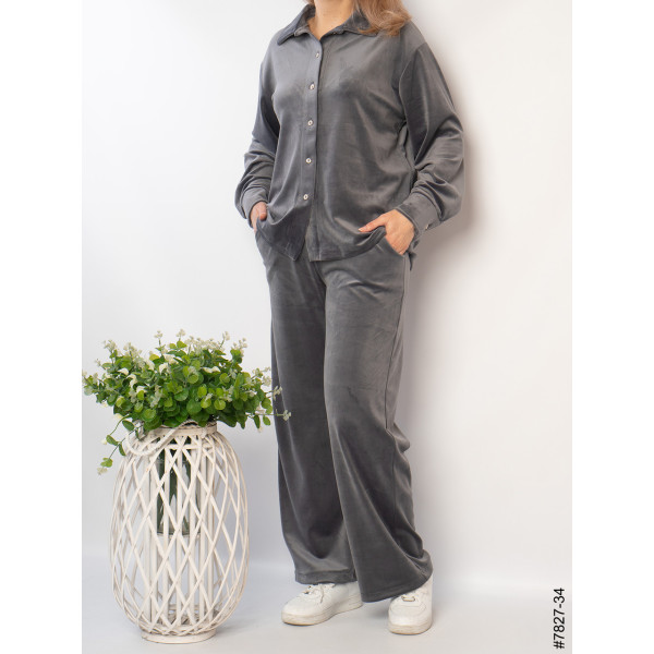 7827-34 Костюм жіночий велюр (4 од: 44,46,48,50)