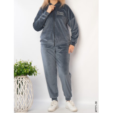 7771-38 Спортивний костюм жіночий велюр напівбатал (3 од: 48,50,52)