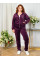 6655-12 Спортивний костюм жіночий на блискавці велюр напівбатал (3 од: 48,50,52)