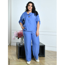 4545-27 Костюм жіночий льон жатка батал (4 од: 54,56,58,60)