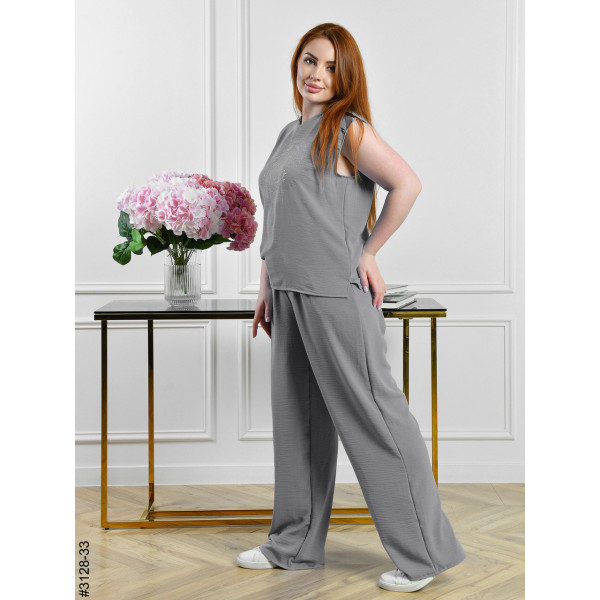 3128-33 Спортивний костюм жіночий креп батал (4 од: 50,52,54,56)