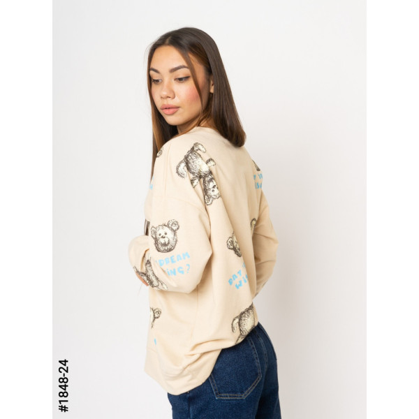 1848-24 Жіночий батнік з принтом норма (3 од: S-M, M-L, L-XL)