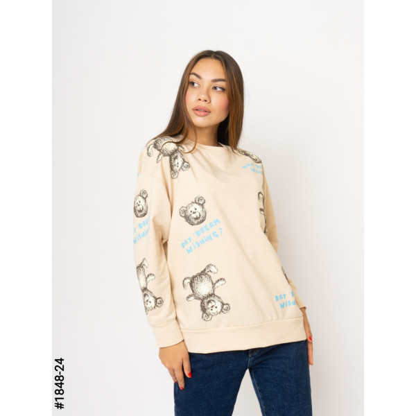 1848-24 Жіночий батнік з принтом норма (3 од: S-M, M-L, L-XL)