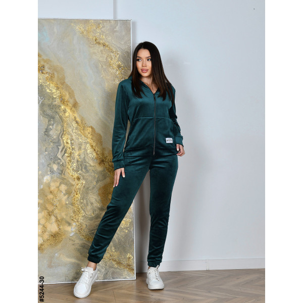 5244-30 Спортивний костюм жіночий на блискавці велюр норма (5 од: 44,46,48,50,52)