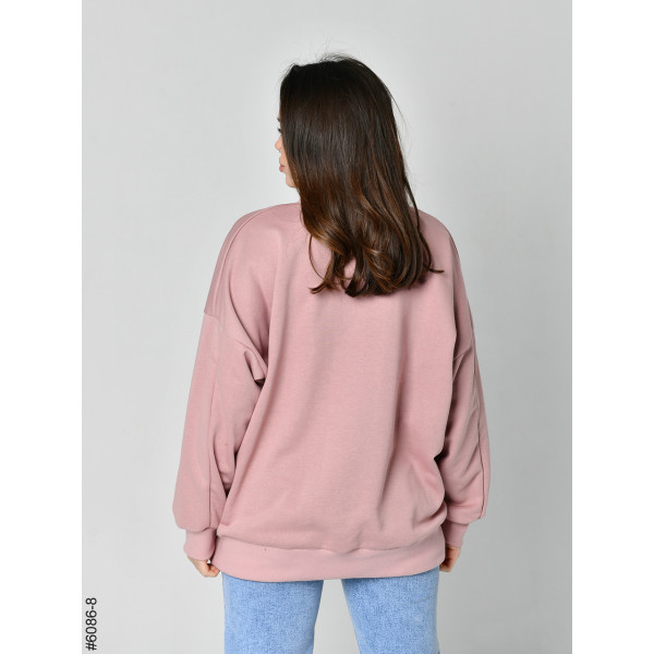 6086-8 Світшот оверсайз жіночий петля напівбатал (3 од: 42-44,46-48,50-52)